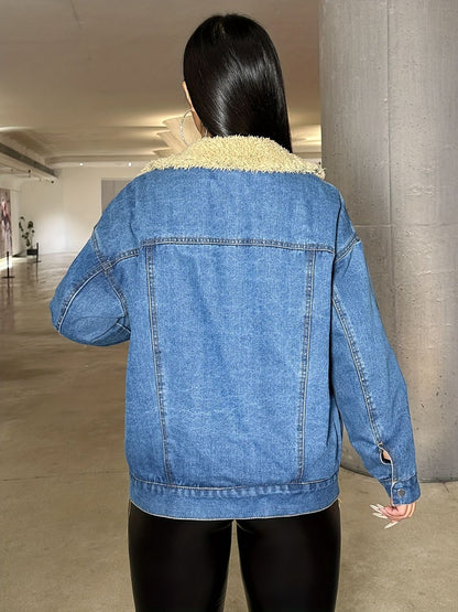 Cupid's Snap Down Long Sleeve Denim Jacket – Fashion-Forward Style 👖