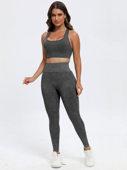 Cupid's Scoop Neck Wide Strap Top and Pants Active Set