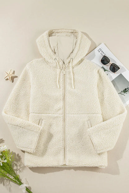 Cupid's Drawstring Zip-Up Hooded Jacket