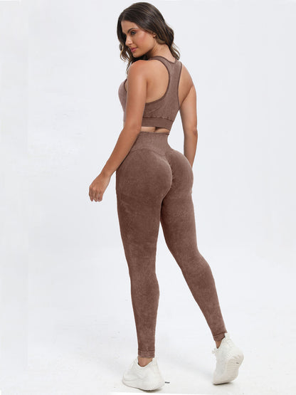 Cupid's Scoop Neck Wide Strap Top and Pants Active Set