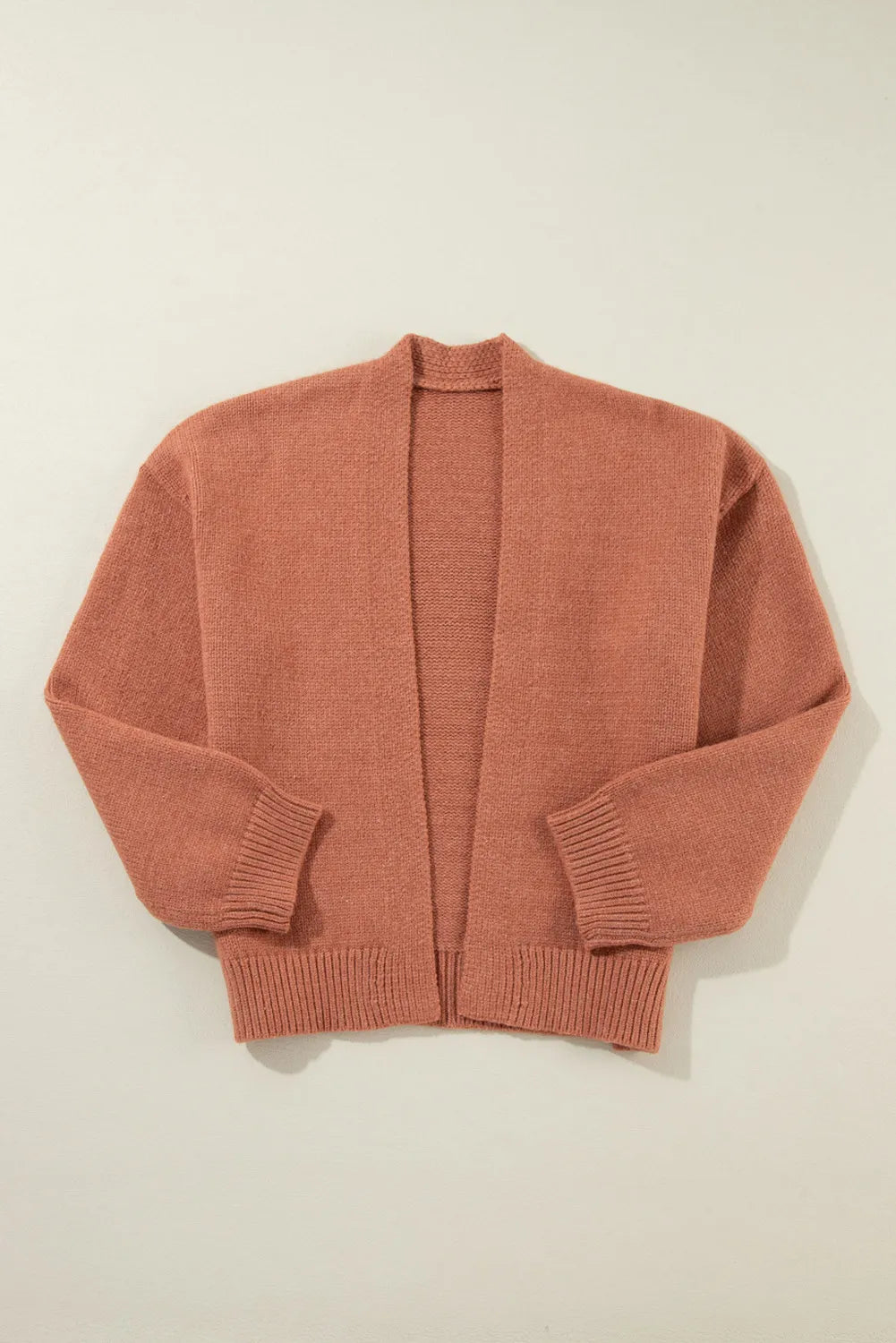 Cupid's Open Front Dropped Shoulder Cardigan