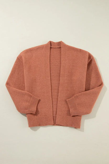 Cupid's Open Front Dropped Shoulder Cardigan