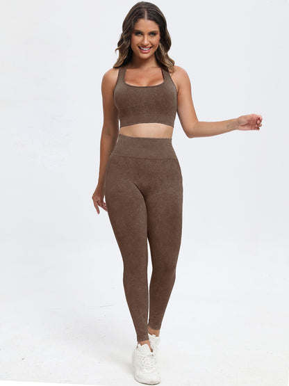 Cupid's Scoop Neck Wide Strap Top and Pants Active Set