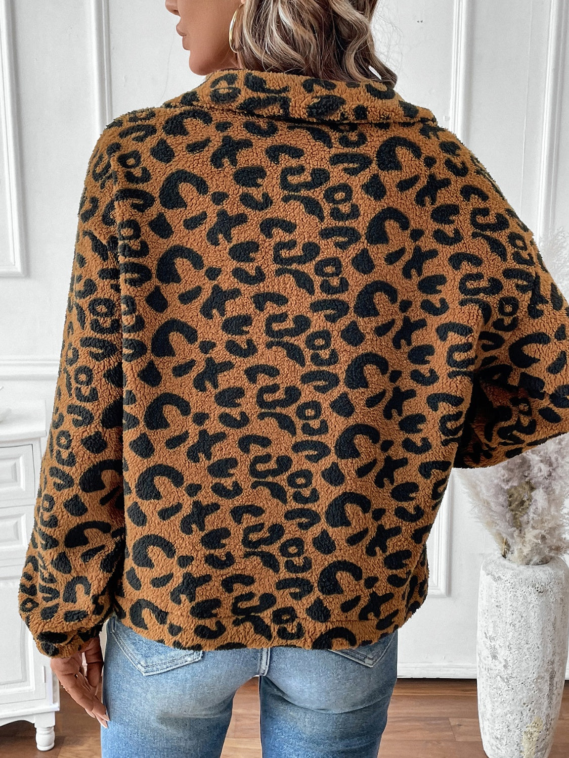 Cupid's Leopard Half Zip