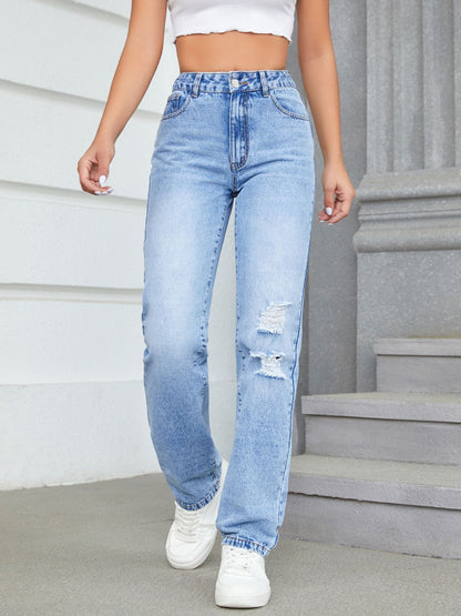 Cupid's Distressed Jeans with Pockets