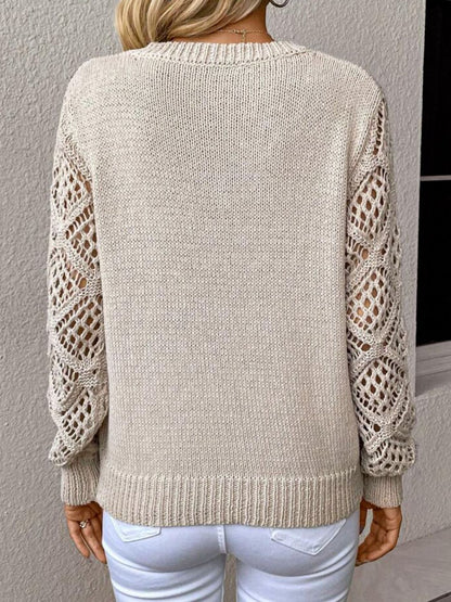 Cupids V-Neck Long Sleeve Sweater