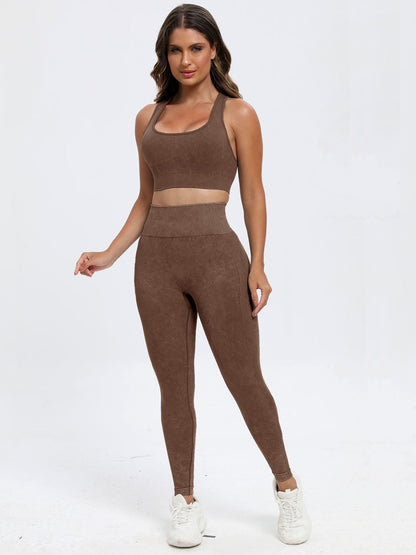 Cupid's Scoop Neck Wide Strap Top and Pants Active Set