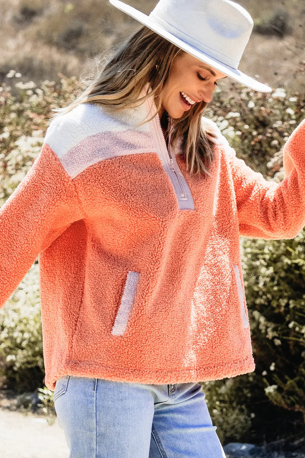 Cupid's Cozy Contrast Sweatshirt 🧡❄️