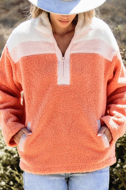 Cupid's Cozy Contrast Sweatshirt 🧡❄️