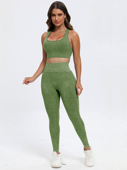 Cupid's Scoop Neck Wide Strap Top and Pants Active Set