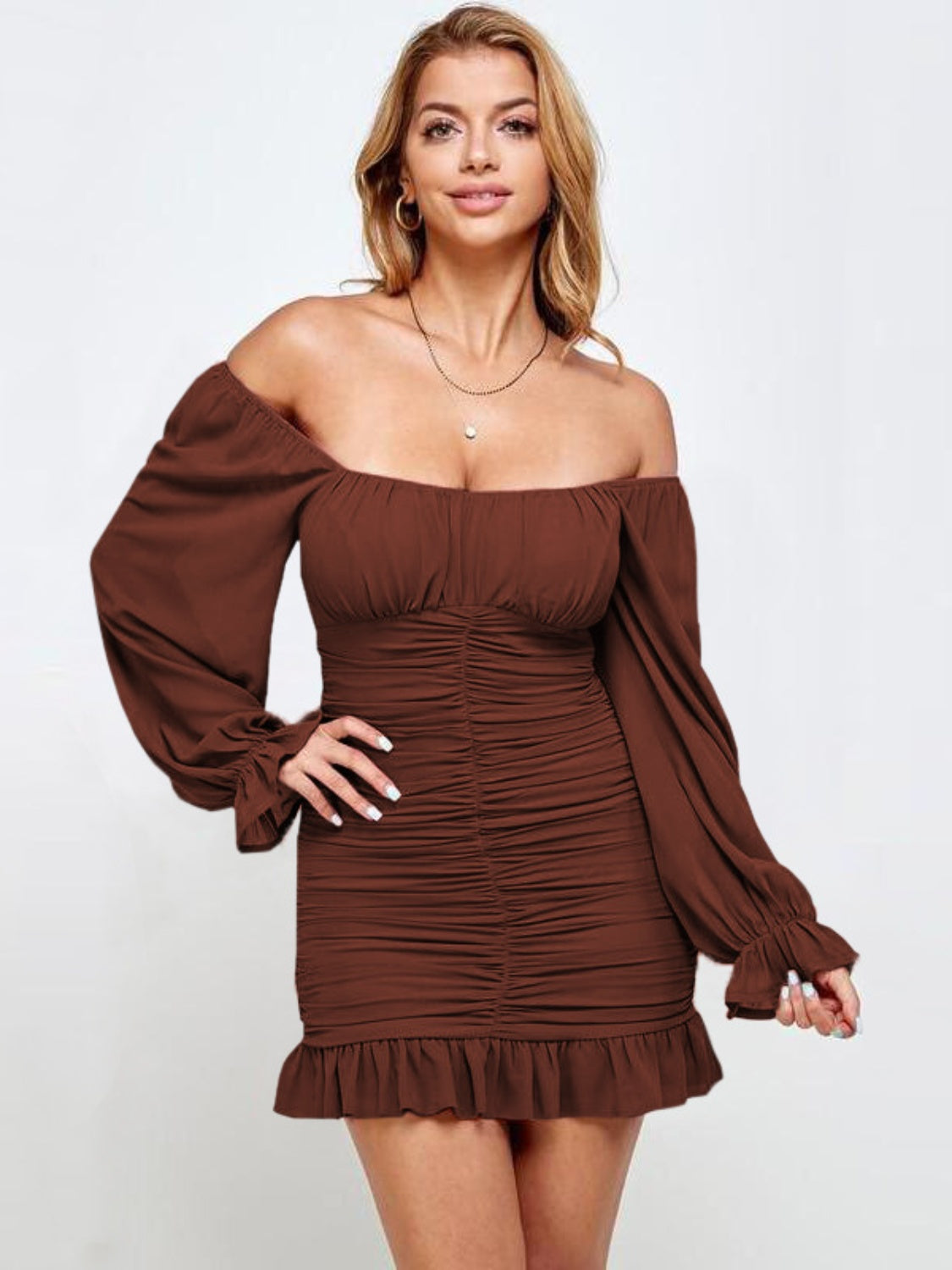 Cupid's Fall Nightout Ruched Mini Dress