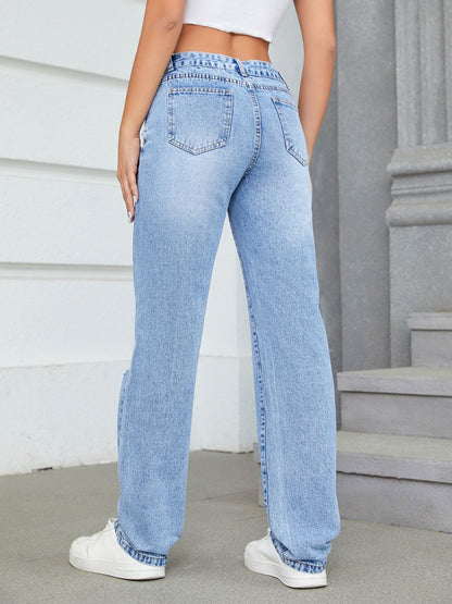 Cupid's Distressed Jeans with Pockets