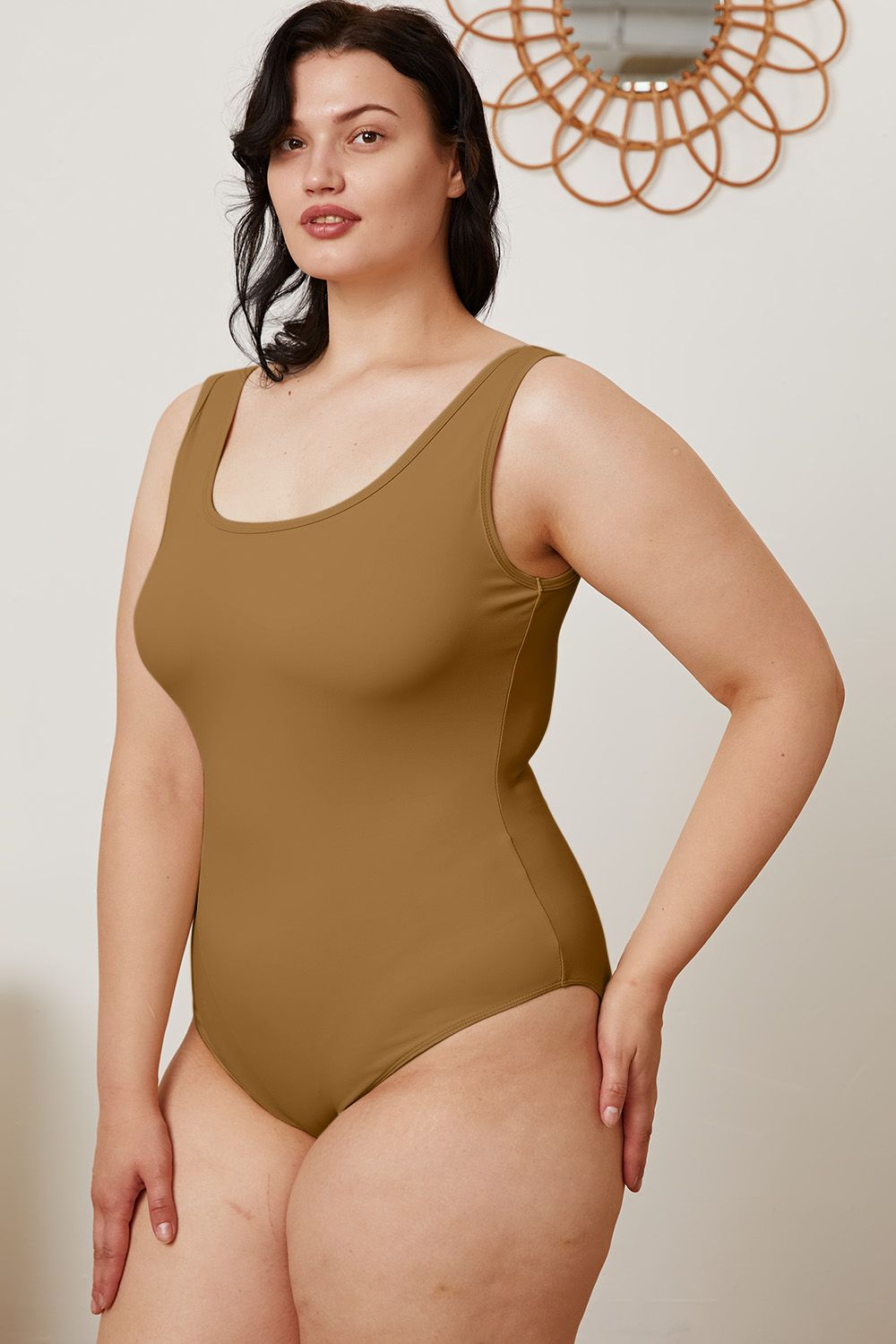 Cupid's Touch Square Neck Sleeveless Bodysuit